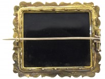 Regency Two Colour 18ct Gold Micro Mosaic Brooch of a Spaniel