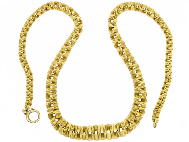 18ct Woven Gold Collar By Allan Gard