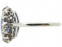 Oval Sapphire & Diamond Cluster Ring