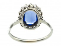 Oval Sapphire & Diamond Cluster Ring