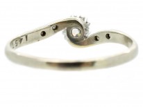 18ct & Platinum Solitaire Diamond Twist Ring