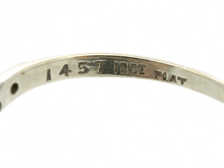 18ct & Platinum Solitaire Diamond Twist Ring