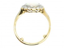 Edwardian 18ct Gold Opal & Diamond Cluster Ring