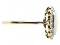 Edwardian 18ct Gold Opal & Diamond Cluster Ring