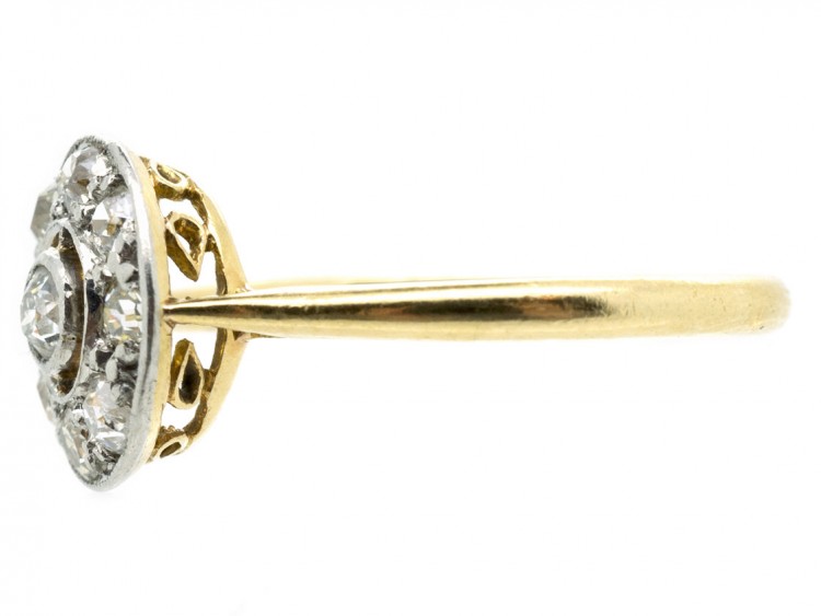 Art Deco Diamond Set Target Ring