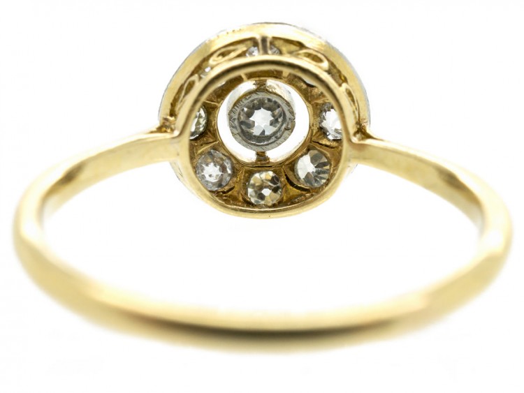 Art Deco Diamond Set Target Ring
