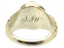 Large 18ct Gold Georgian Foiled Citrine Ring