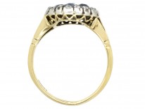 Edwardian 18ct Gold Sapphire & Diamond Cluster Ring