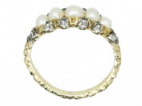 Regency Natural Pearl & Diamond Ring
