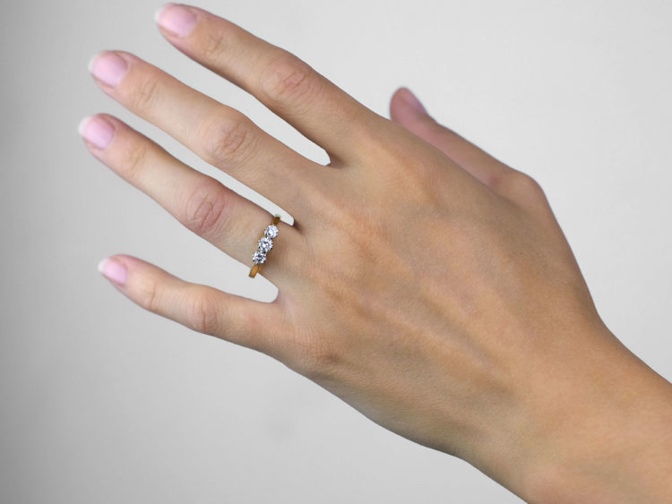 18ct Gold Three Stone Diamond Ring