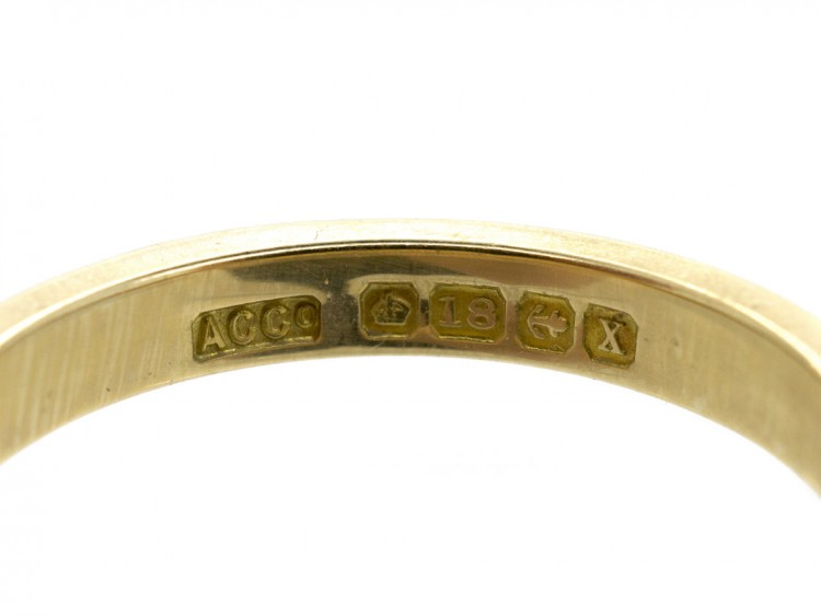 18ct Gold Decorated Wedding Band
