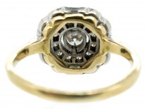 Art Deco 18ct Gold & Diamond Hexagonal Ring