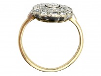 Art Deco 18ct Gold & Diamond Hexagonal Ring
