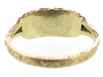Victorian 15ct Gold Almandine Garnet & Natural Split Pearl Ring