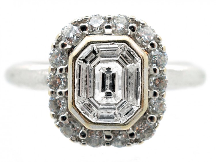Platinum & Diamond Rectangular Ring