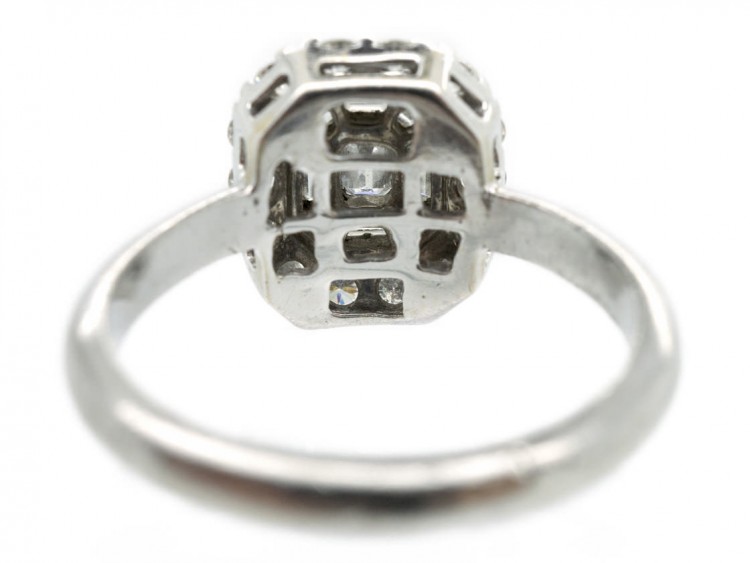 Platinum & Diamond Rectangular Ring