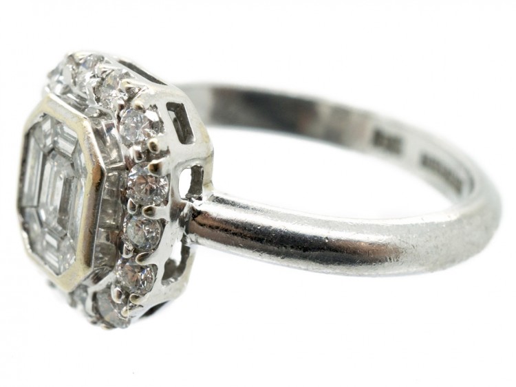 Platinum & Diamond Rectangular Ring