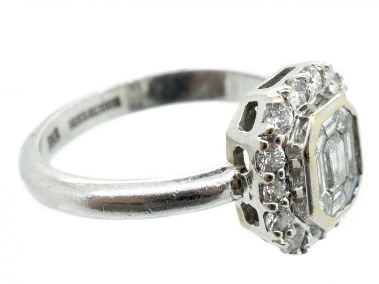 Platinum & Diamond Rectangular Ring