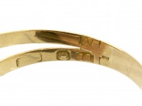 Victorian 18ct Gold Double Ring set with Turquoise, Diamonds & A Natural Pearl