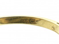 Sapphire & Baguette & Round Diamond Ring