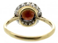 Edwardian Garnet & Diamond Cluster Ring