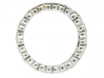 Triple Diamond & 18ct White Gold Hearts Eternity Ring