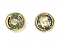 Diamond Platinum & 18ct Gold Millegraine Set Solitaire Earrings