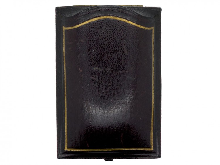 Victorian 18ct Gold & Blonde Tortoiseshell Cross in the Original Case