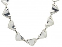 Silver Parachute Design Retro Necklace