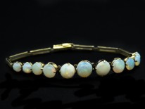 Edwardian 9ct Gold & Opal Bracelet