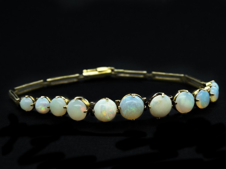 Edwardian 9ct Gold & Opal Bracelet