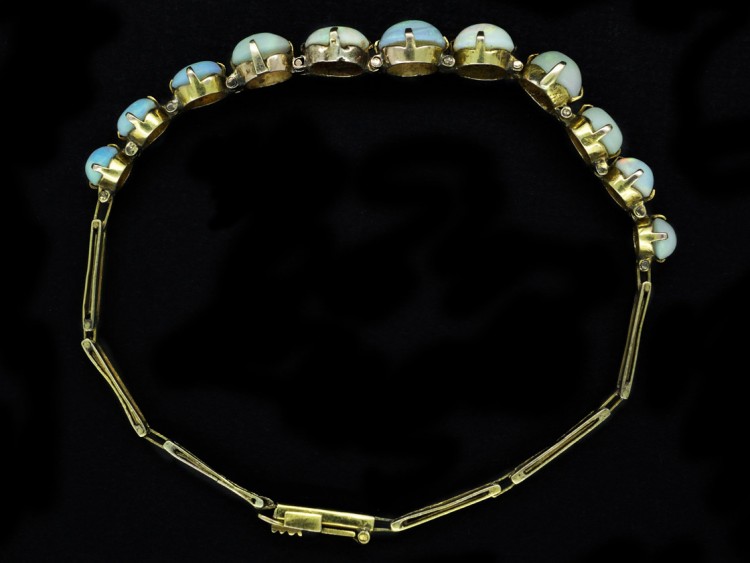Edwardian 9ct Gold & Opal Bracelet