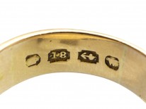 Victorian 18ct Gold Signet Ring Set With a Shield Shaped Bloodstone