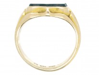 Victorian 18ct Gold Signet Ring Set With a Shield Shaped Bloodstone