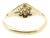 Edwardian 18ct Gold & Platinum Diamond Cluster Ring