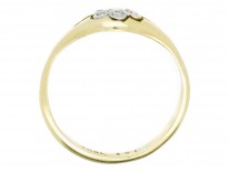 Edwardian 18ct Gold & Platinum Diamond Cluster Ring
