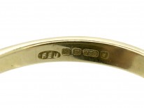 18ct Gold Sapphire & Diamond Tapered Baguettes Ring