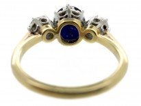 18ct Gold Sapphire & Diamond Three Stone Ring