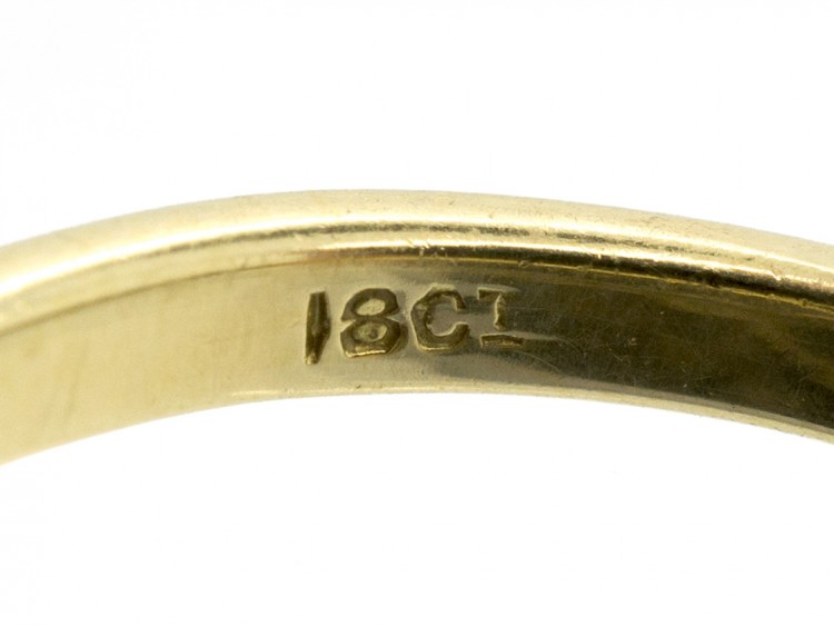 18ct Gold Sapphire & Diamond Three Stone Ring