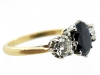 18ct Gold Sapphire & Diamond Three Stone Ring