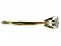 18ct & Platinum Art Deco Criss Cross Diamond Ring