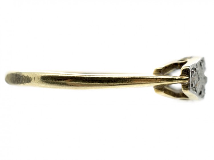 18ct & Platinum Art Deco Criss Cross Diamond Ring