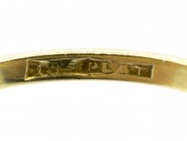18ct & Platinum Art Deco Criss Cross Diamond Ring