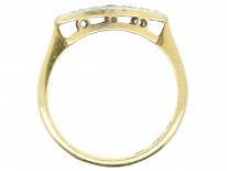 18ct & Platinum Art Deco Criss Cross Diamond Ring