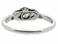 Solitaire Diamond Ring With Leaf Shoulders