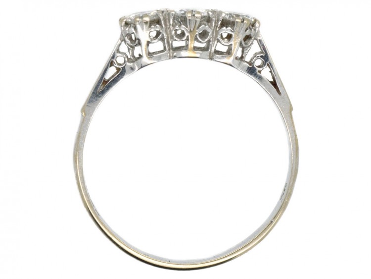 18ct White Gold Diamond Three Stone Ring