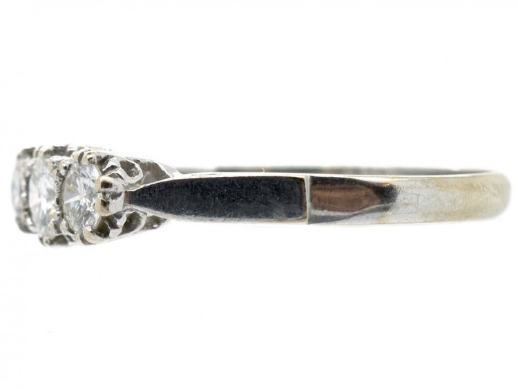 18ct White Gold Diamond Three Stone Ring