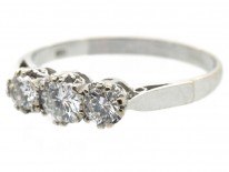 18ct White Gold Diamond Three Stone Ring