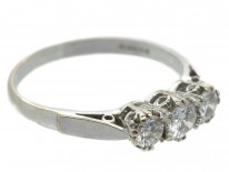 18ct White Gold Diamond Three Stone Ring