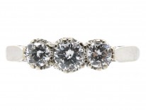 18ct White Gold Diamond Three Stone Ring